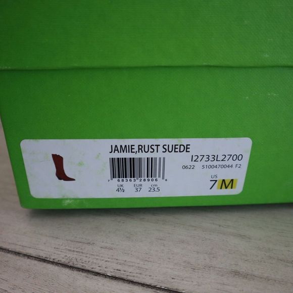 Sam Edelman I2733L2700 Women's Sz 7M Brown Rust Suede Jamie Western Boots - Picture 8 of 12